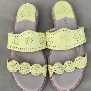 Jack Rogers Leather Slide Sandals — Caroline